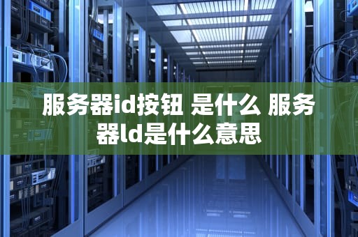 服务器id按钮 是什么 服务器ld是什么意思