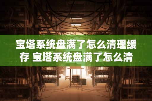 宝塔系统盘满了怎么清理缓存 宝塔系统盘满了怎么清理缓存文件
