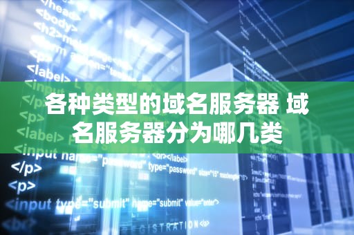 各种类型的域名服务器 域名服务器分为哪几类