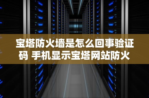 宝塔防火墙是怎么回事验证码 手机显示宝塔网站防火墙