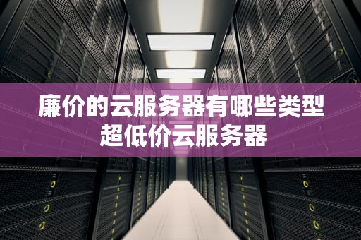 廉价的云服务器有哪些类型 超低价云服务器