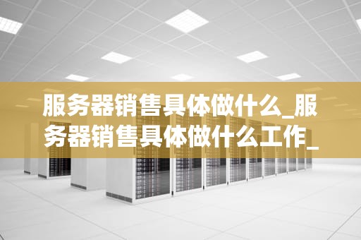 服务器销售具体做什么_服务器销售具体做什么工作_服务器销售的全方位解析