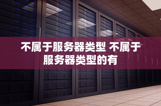 不属于服务器类型 不属于服务器类型的有