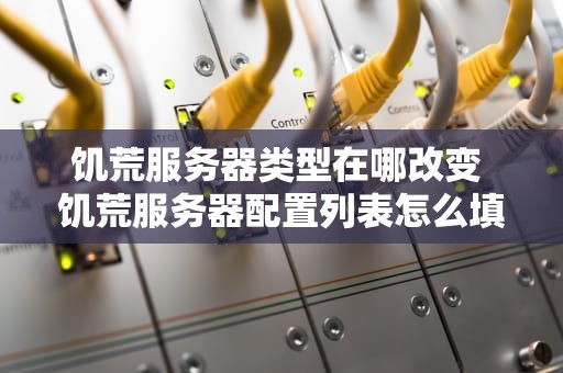 饥荒服务器类型在哪改变 饥荒服务器配置列表怎么填