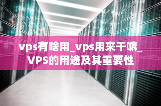 vps有啥用_vps用来干嘛_VPS的用途及其重要性