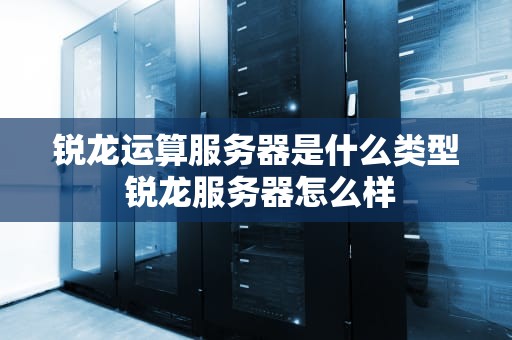 锐龙运算服务器是什么类型 锐龙服务器怎么样