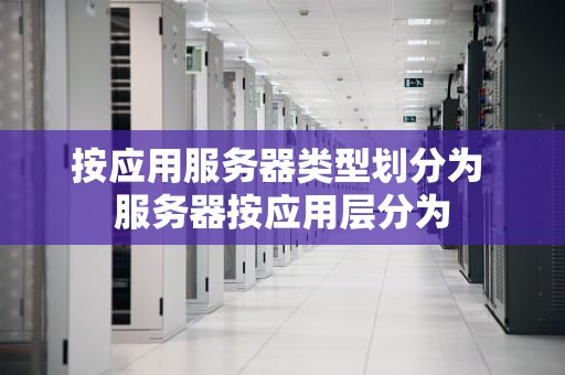 按应用服务器类型划分为 服务器按应用层分为