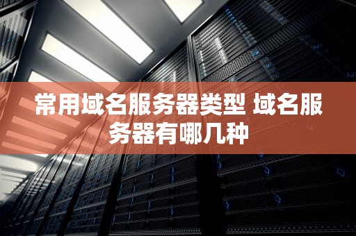 常用域名服务器类型 域名服务器有哪几种