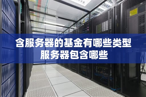 含服务器的基金有哪些类型 服务器包含哪些