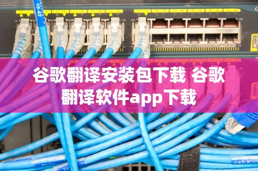 谷歌翻译安装包下载 谷歌翻译软件app下载