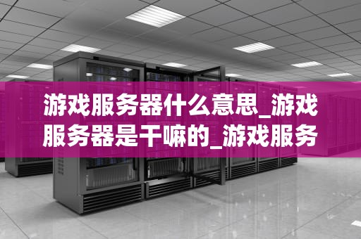 游戏服务器什么意思_游戏服务器是干嘛的_游戏服务器的奥秘