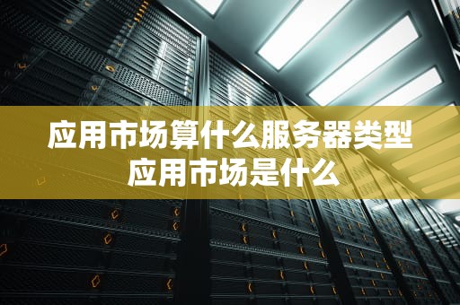 应用市场算什么服务器类型 应用市场是什么