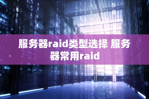 服务器raid类型选择 服务器常用raid