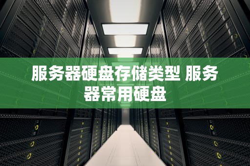 服务器硬盘存储类型 服务器常用硬盘