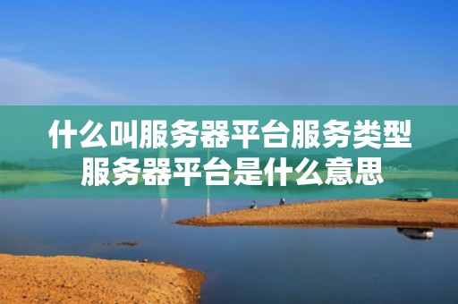 什么叫服务器平台服务类型 服务器平台是什么意思