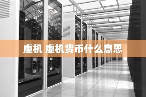 虚机 虚机货币什么意思