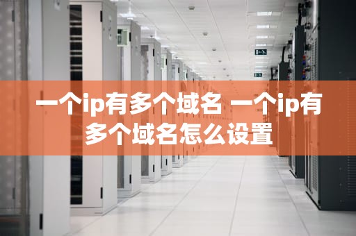 一个ip有多个域名 一个ip有多个域名怎么设置