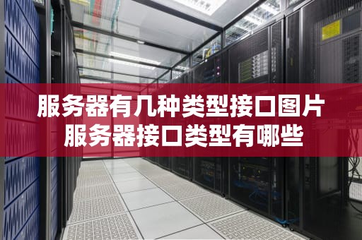 服务器有几种类型接口图片 服务器接口类型有哪些