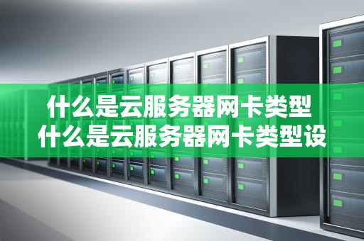 什么是云服务器网卡类型 什么是云服务器网卡类型设置