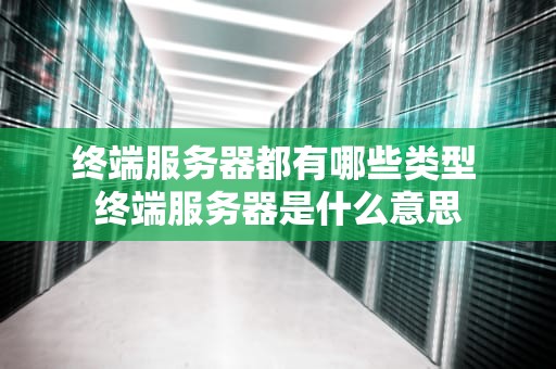 终端服务器都有哪些类型 终端服务器是什么意思