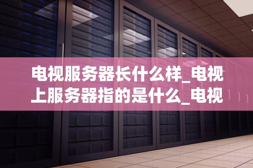 电视服务器长什么样_电视上服务器指的是什么_电视服务器的形态与功能