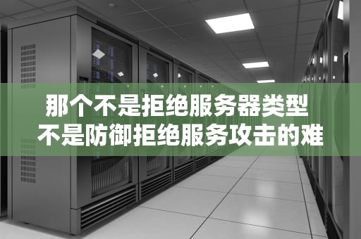 那个不是拒绝服务器类型 不是防御拒绝服务攻击的难点