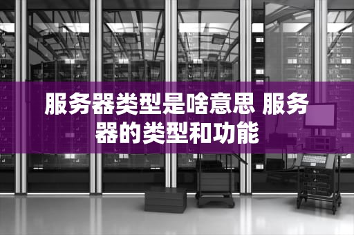 服务器类型是啥意思 服务器的类型和功能