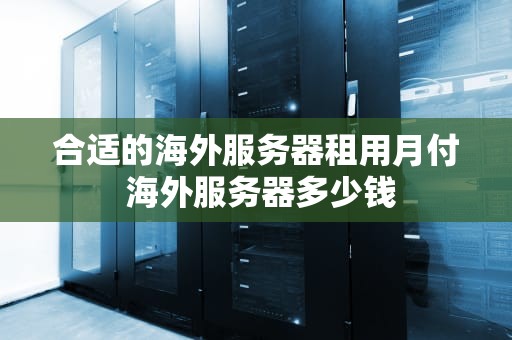 合适的海外服务器租用月付 海外服务器多少钱