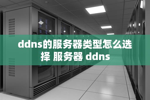 ddns的服务器类型怎么选择 服务器 ddns
