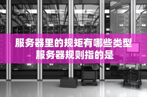 服务器里的规矩有哪些类型 服务器规则指的是
