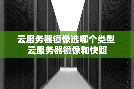 云服务器镜像选哪个类型 云服务器镜像和快照