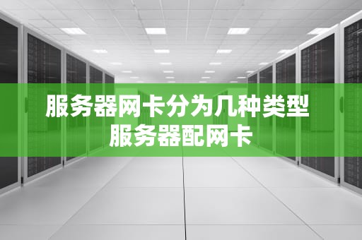 服务器网卡分为几种类型 服务器配网卡