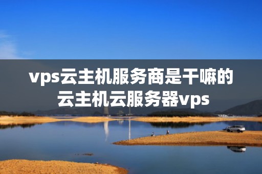 vps云主机服务商是干嘛的 云主机云服务器vps