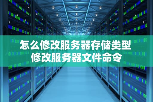 怎么修改服务器存储类型 修改服务器文件命令