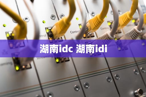 湖南idc 湖南idi