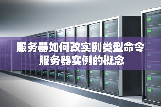 服务器如何改实例类型命令 服务器实例的概念