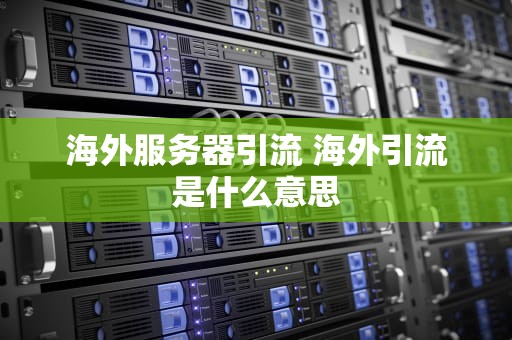 海外服务器引流 海外引流是什么意思