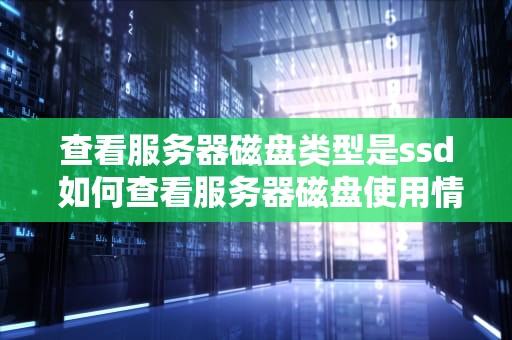 查看服务器磁盘类型是ssd 如何查看服务器磁盘使用情况
