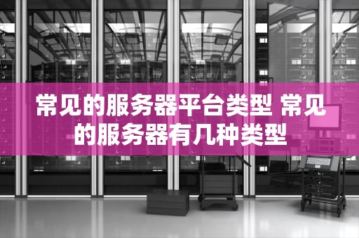 常见的服务器平台类型 常见的服务器有几种类型