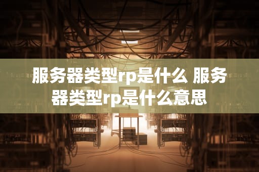 服务器类型rp是什么 服务器类型rp是什么意思