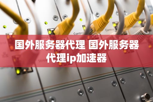 国外服务器代理 国外服务器代理ip加速器