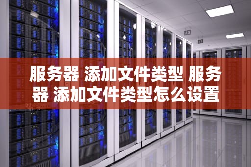 服务器 添加文件类型 服务器 添加文件类型怎么设置