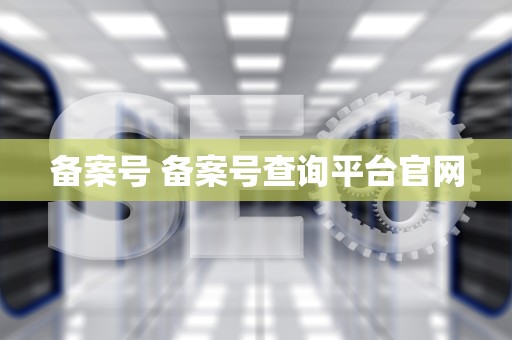 备案号 备案号查询平台官网