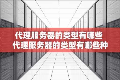 代理服务器的类型有哪些 代理服务器的类型有哪些种类