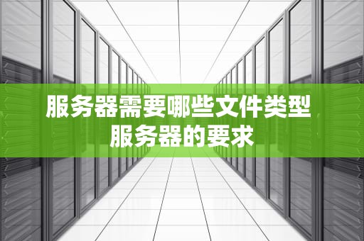 服务器需要哪些文件类型 服务器的要求