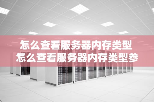 怎么查看服务器内存类型 怎么查看服务器内存类型参数