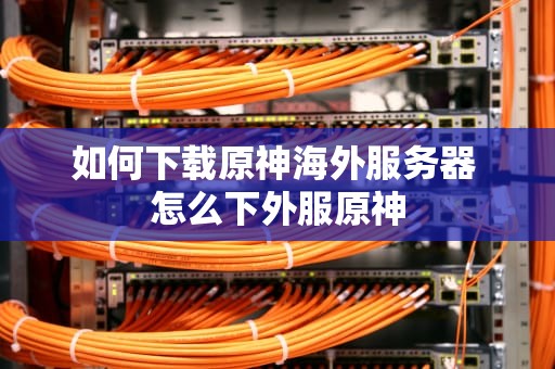 如何下载原神海外服务器 怎么下外服原神