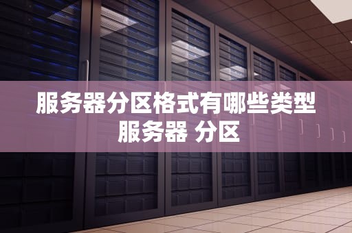 服务器分区格式有哪些类型 服务器 分区