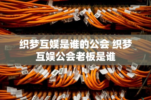织梦互娱是谁的公会 织梦互娱公会老板是谁