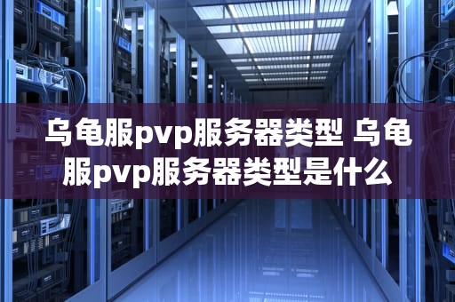 乌龟服pvp服务器类型 乌龟服pvp服务器类型是什么